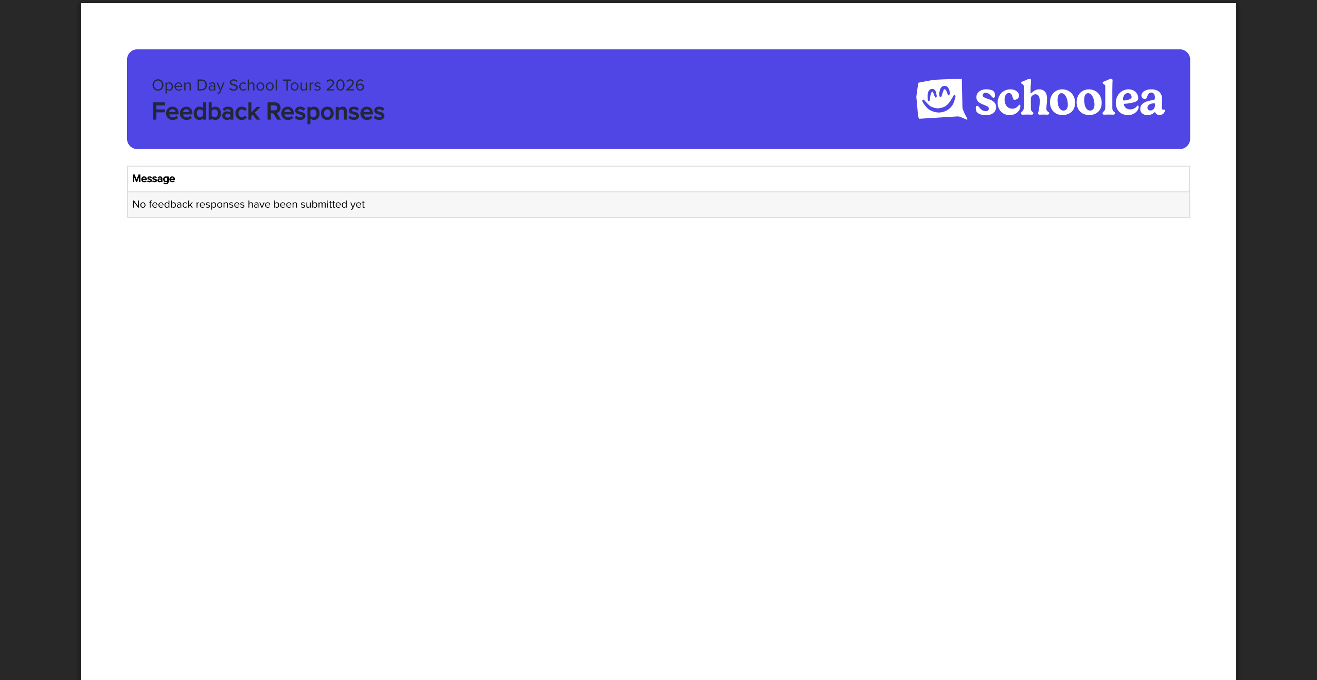 Feedback Responses report example